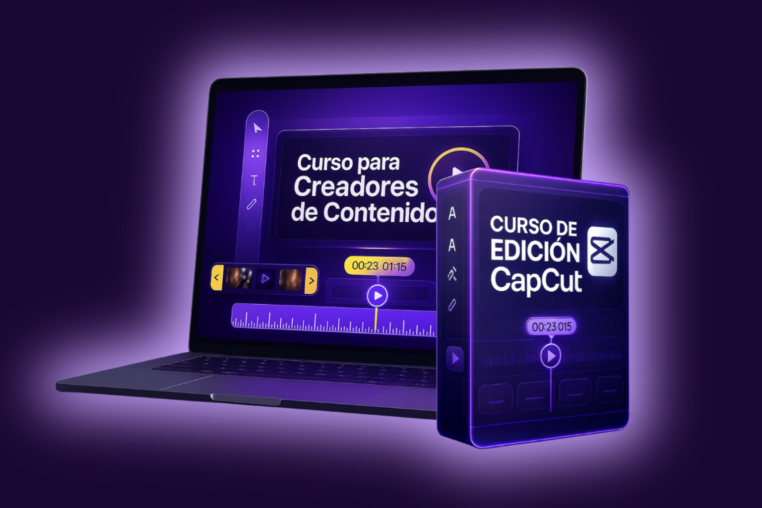 Mockup Curso para Creadores de Contenido